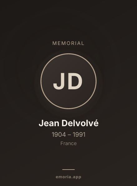 Memorial portrait of Jean Delvolvé