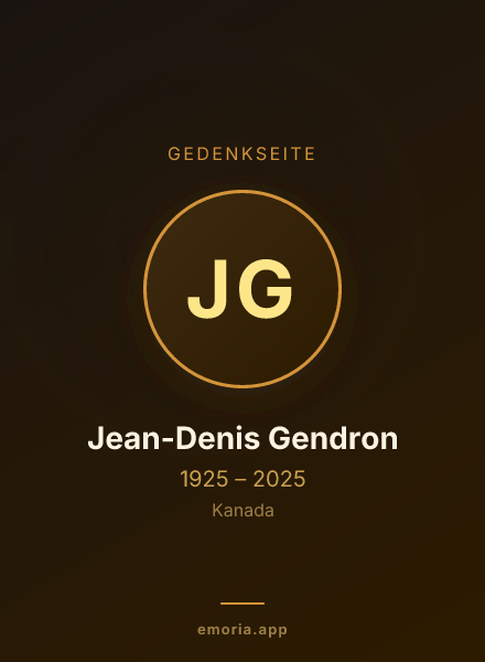Gedenkportrait von Jean-Denis Gendron
