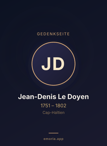 Gedenkportrait von Jean-Denis Le Doyen