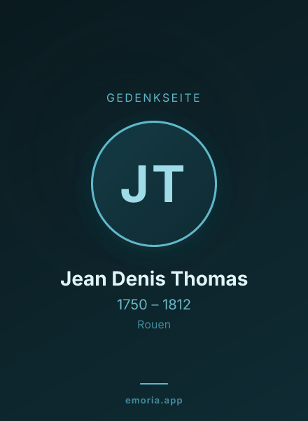 Gedenkportrait von Jean Denis Thomas