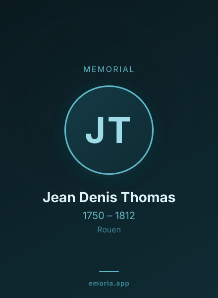 Memorial portrait of Jean Denis Thomas