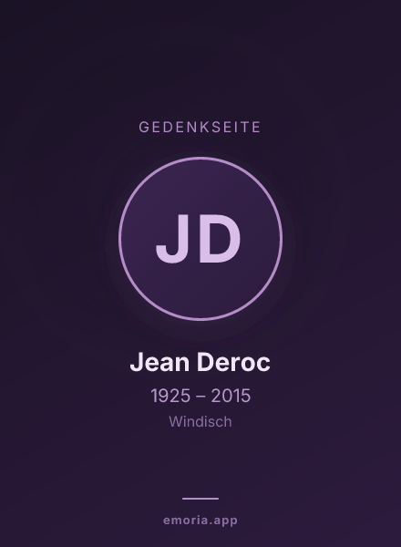 Gedenkportrait von Jean Deroc