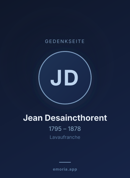 Gedenkportrait von Jean Desaincthorent