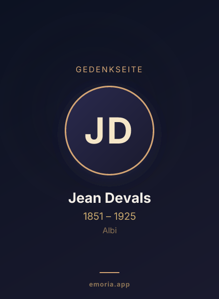 Gedenkportrait von Jean Devals