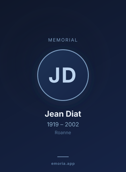 Memorial portrait of Jean Diat