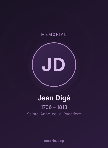 Memorial portrait of Jean Digé