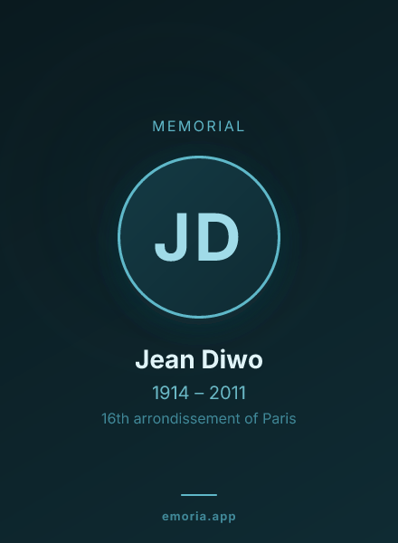 Memorial portrait of Jean Diwo