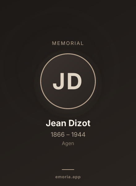 Memorial portrait of Jean Dizot