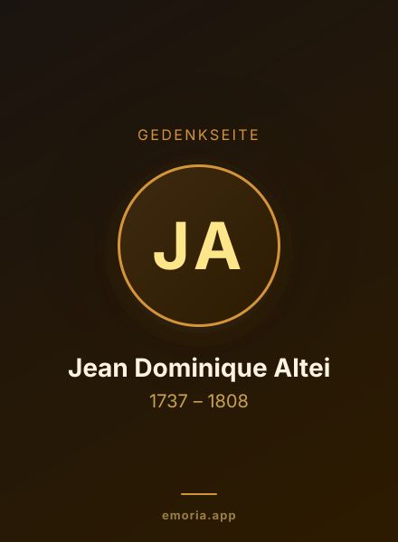 Gedenkportrait von Jean Dominique Altei