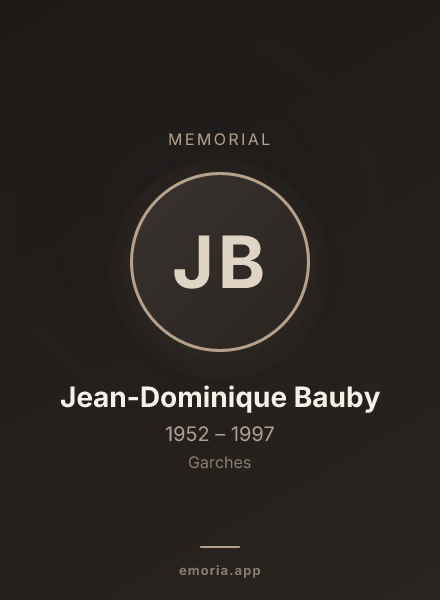 Memorial portrait of Jean-Dominique Bauby