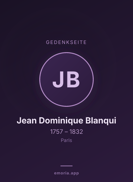 Gedenkportrait von Jean Dominique Blanqui