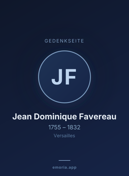 Gedenkportrait von Jean Dominique Favereau