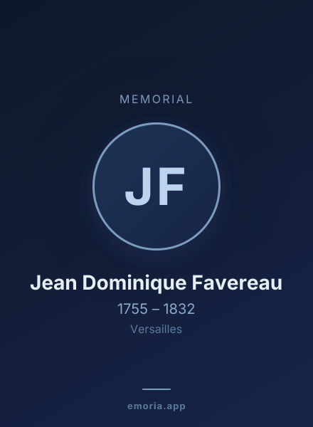 Memorial portrait of Jean Dominique Favereau