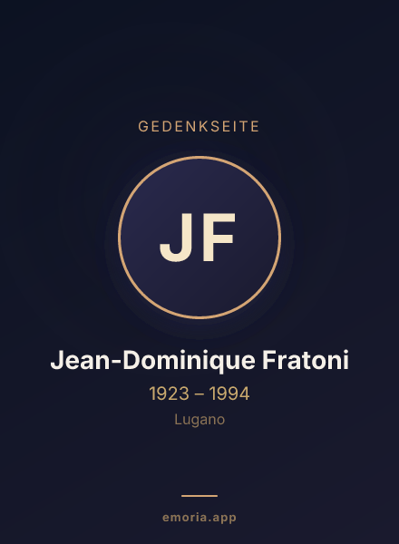 Gedenkportrait von Jean-Dominique Fratoni