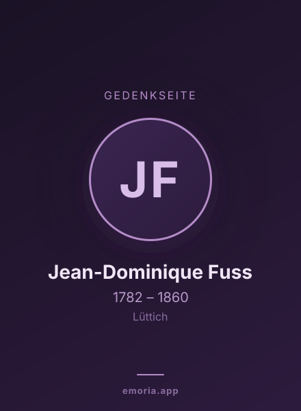 Gedenkportrait von Jean-Dominique Fuss