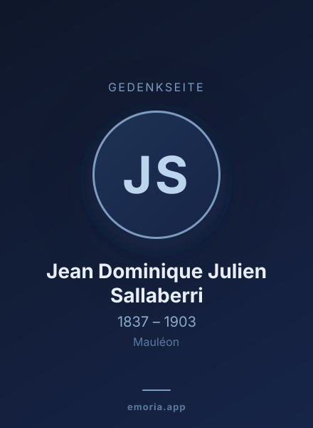 Gedenkportrait von Jean Dominique Julien Sallaberri