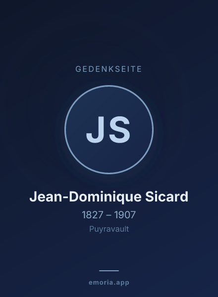 Gedenkportrait von Jean-Dominique Sicard