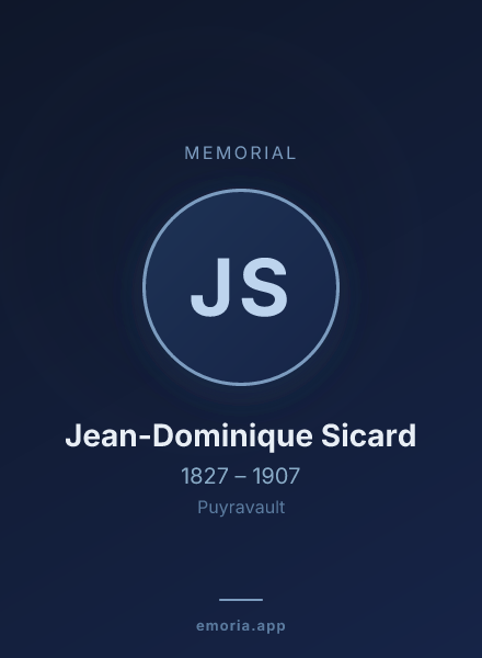 Memorial portrait of Jean-Dominique Sicard