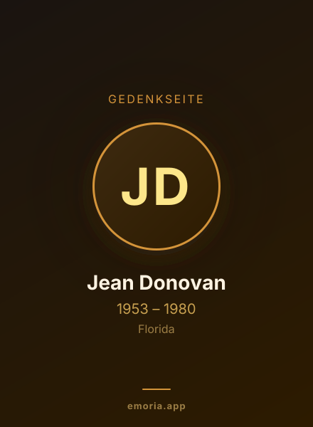 Gedenkportrait von Jean Donovan