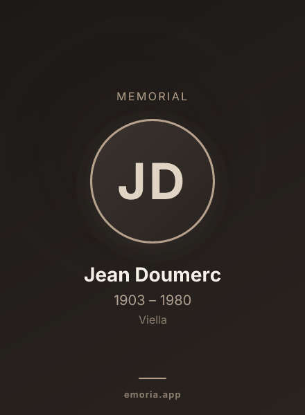 Memorial portrait of Jean Doumerc