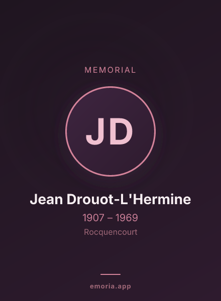 Memorial portrait of Jean Drouot-L'Hermine