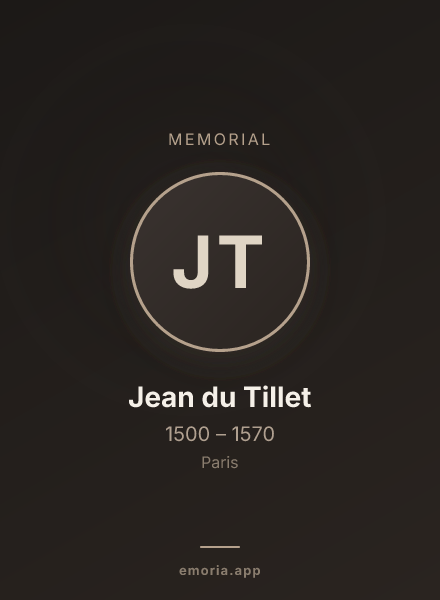 Memorial portrait of Jean du Tillet