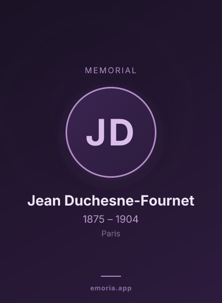 Memorial portrait of Jean Duchesne-Fournet