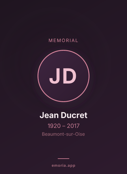 Memorial portrait of Jean Ducret