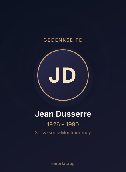 Gedenkportrait von Jean Dusserre