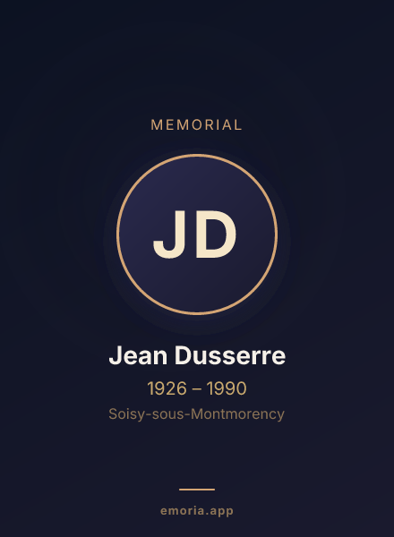 Memorial portrait of Jean Dusserre