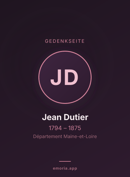 Gedenkportrait von Jean Dutier