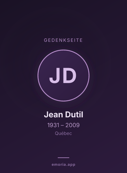 Gedenkportrait von Jean Dutil