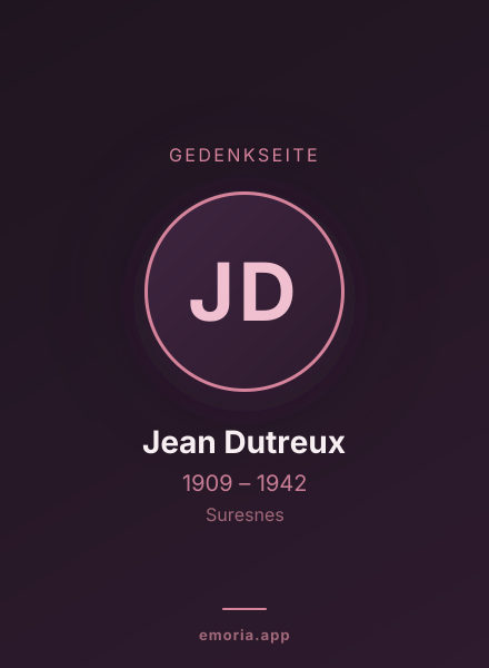 Gedenkportrait von Jean Dutreux