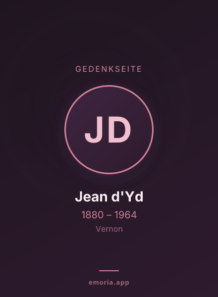 Gedenkportrait von Jean d'Yd