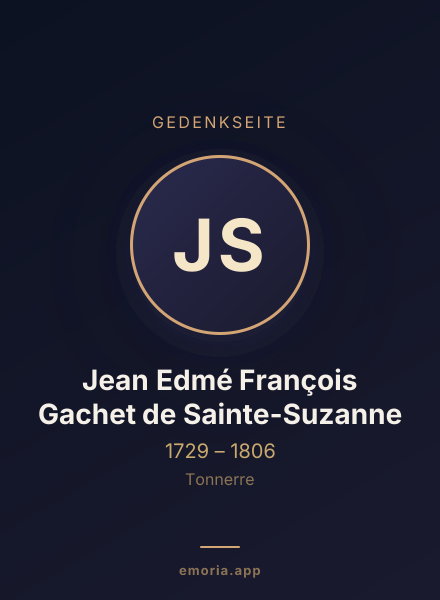 Gedenkportrait von Jean Edmé François Gachet de Sainte-Suzanne