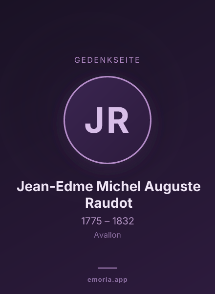Gedenkportrait von Jean-Edme Michel Auguste Raudot