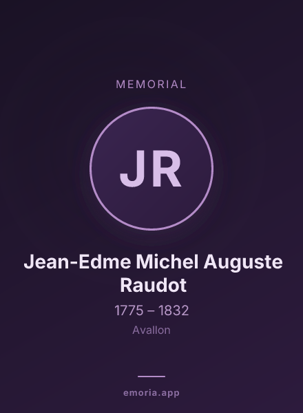 Memorial portrait of Jean-Edme Michel Auguste Raudot