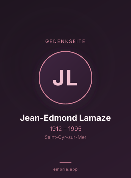 Gedenkportrait von Jean-Edmond Lamaze