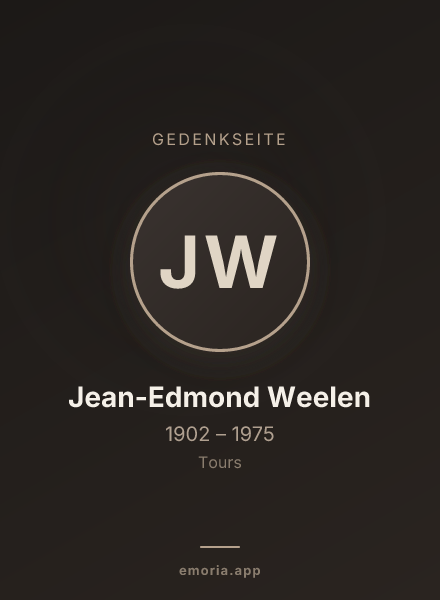 Gedenkportrait von Jean-Edmond Weelen