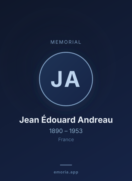 Memorial portrait of Jean Édouard Andreau