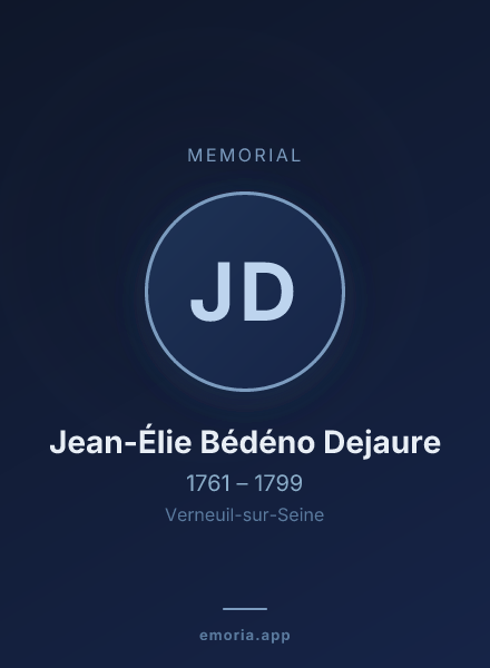 Memorial portrait of Jean-Élie Bédéno Dejaure