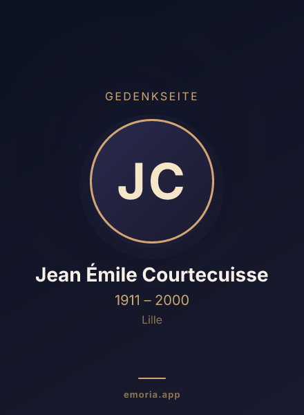 Gedenkportrait von Jean Émile Courtecuisse