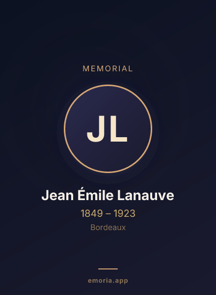 Memorial portrait of Jean Émile Lanauve