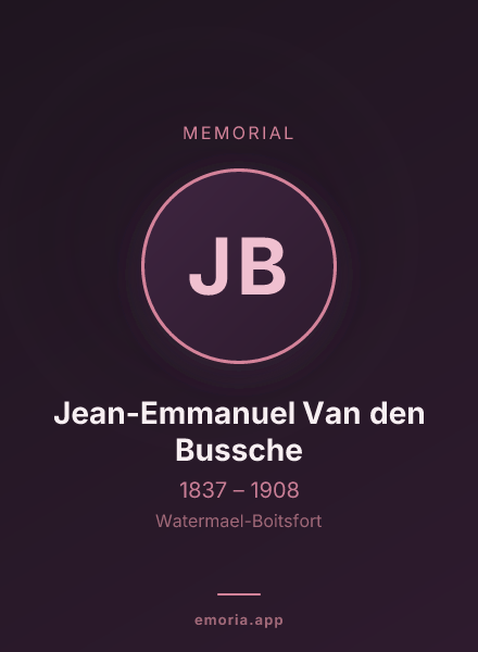 Memorial portrait of Jean-Emmanuel Van den Bussche