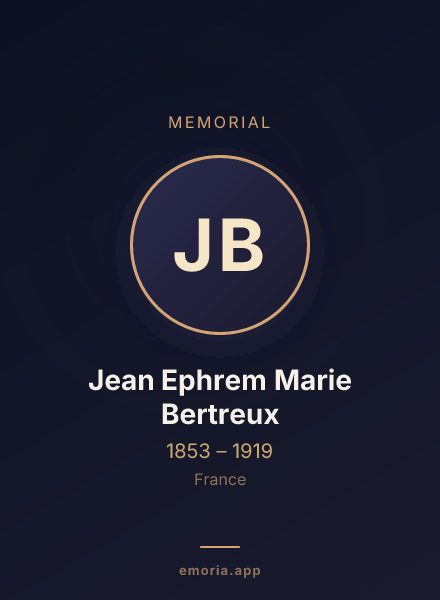 Memorial portrait of Jean Ephrem Marie Bertreux