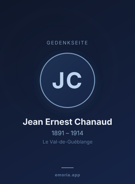 Gedenkportrait von Jean Ernest Chanaud