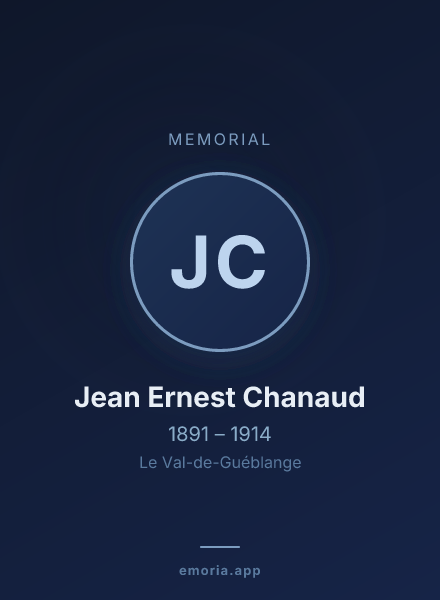 Memorial portrait of Jean Ernest Chanaud