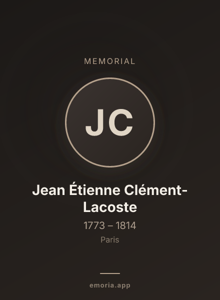 Memorial portrait of Jean Étienne Clément-Lacoste