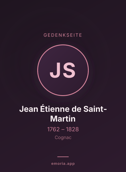 Gedenkportrait von Jean Étienne de Saint-Martin