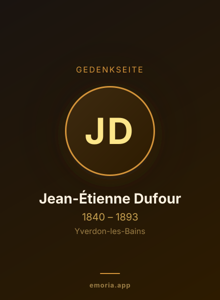 Gedenkportrait von Jean-Étienne Dufour